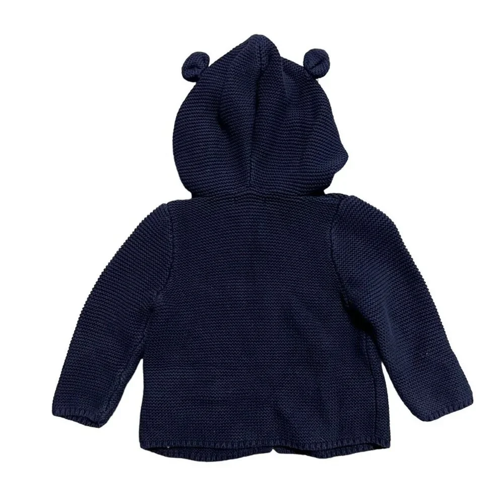 Baby Gap 6-12m Navy Brannan Bear Sweater Jacket
